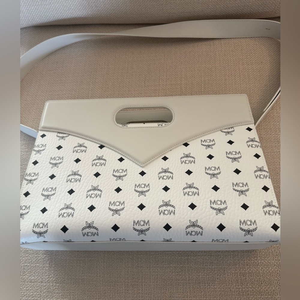 MCM Diamond Tote In Visetos Leather Mix